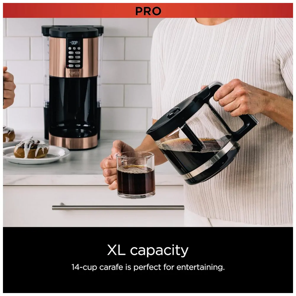 Cafeteira Programável até 14 Xícaras com 4 Programas, Ninja DCM201, 110V, Cinza