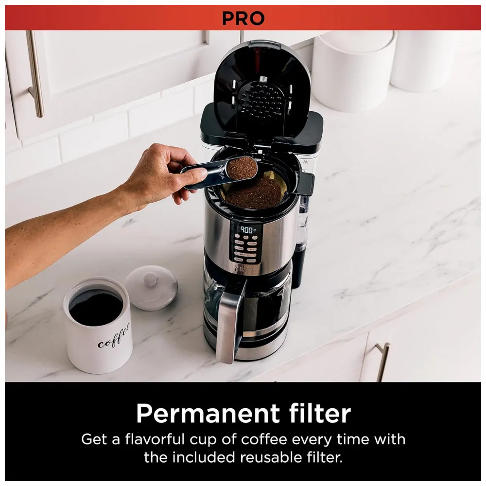 Cafeteira Programável até 14 Xícaras com 4 Programas, Ninja DCM201, 110V, Cinza