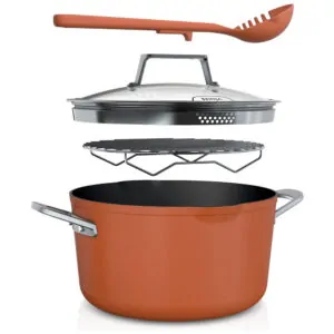 ectqbr9rtbs90b_0-10.jpg - Panela Antiaderente 7L Pode ir Ao Forno Suporta até 260C Aço Inoxidável, NINJA CW202CP, Laranja