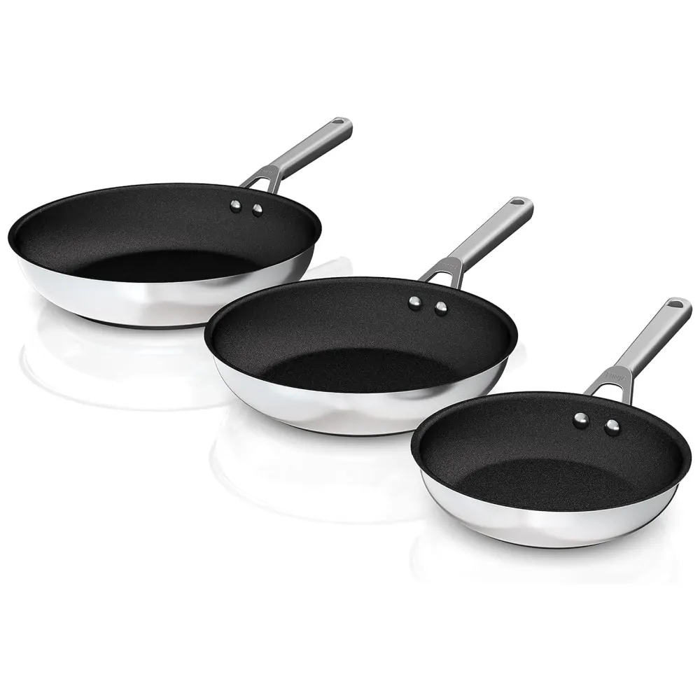 ectqh29xqtw80b_0-2.jpg - Conjunto de Frigideiras 20, 25 e em Aço Inoxidável Polido, Ninja C63000
