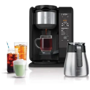 Cafeteira Eletrica, bebidas quentes ou frias, faz chá gelado, 110v, NINJA CP307, Preto