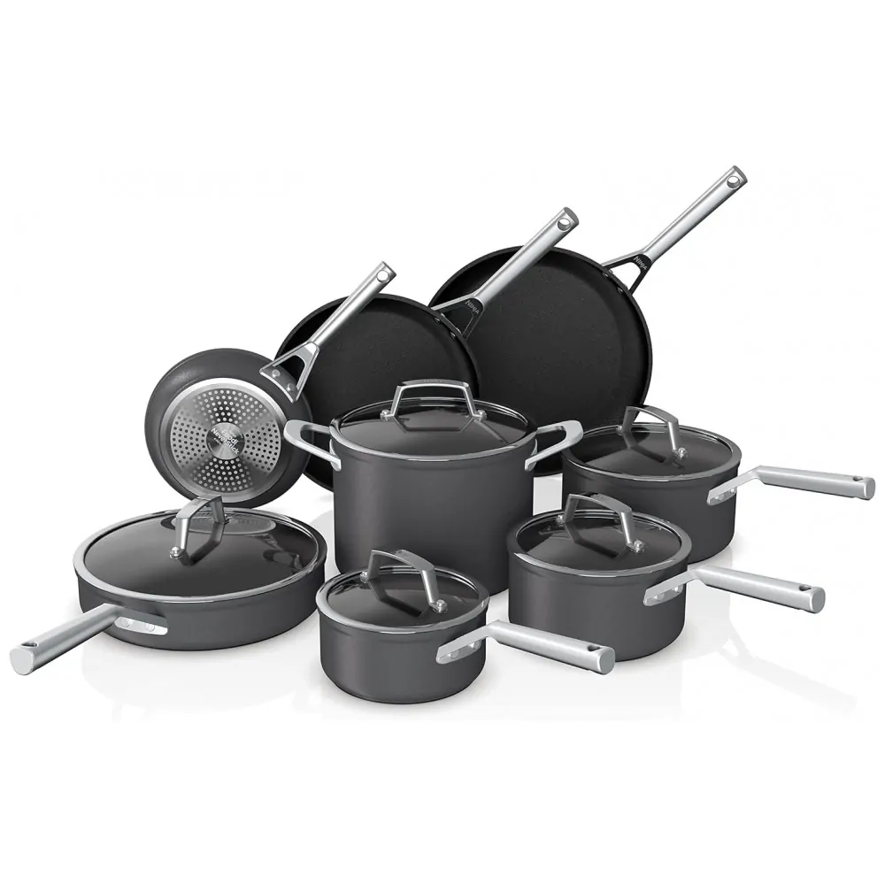 ectqqjkz1z5b0b_0-4.jpg - Conjunto de Panelas e Frigideiras Antiaderentes 13 Peças em Aço Anodizado, Ninja C39600, Preto