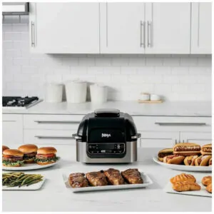 ectqg8tzxkx70b_3.jpg - Air Fryer Fritadeira Elétrica e Grill 5 em 1 Programável, 110V 1760W, NINJA Foodi AG302, Preto