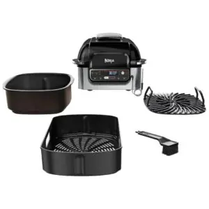 ectqg8tzxkx70b_5.jpg - Air Fryer Fritadeira Elétrica e Grill 5 em 1 Programável, 110V 1760W, NINJA Foodi AG302, Preto