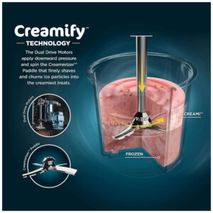 ectqlh5dcsk90b_1.jpg - Ninja NC301 CREAMi Máquina de Sorvete Automática 473 mL de Capacidade com Painel de Controle e 7 Configurações, 110V, Vermelha