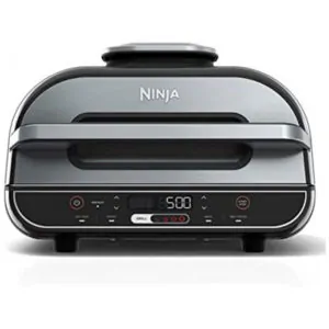 ectqfzy8ldk80b_0.jpg - Churrasqueira Grill Elétrica 5 em 1 com Controle de Temperatura e Painel de LED, 110V 1500W, Ninja BG500A, Preta