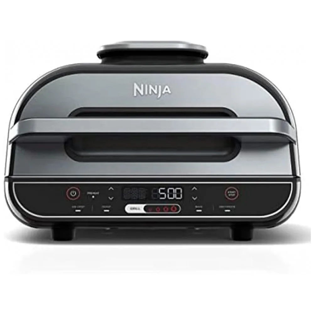 ectqfzy8ldk80b_0.jpg - Churrasqueira Grill Elétrica 5 em 1 com Controle de Temperatura e Painel de LED, 110V 1500W, Ninja BG500A, Preta