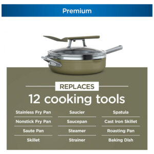 ectqjjbrtbs90b_1.jpg - Frigideira Antiaderente 12 em 1 com Tampa de Vidro e Espátula Integrada, Ninja CW102GN, Verde