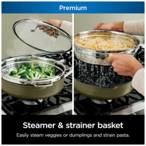 ectqjjbrtbs90b_8.jpg - Frigideira Antiaderente 12 em 1 com Tampa de Vidro e Espátula Integrada, Ninja CW102GN, Verde