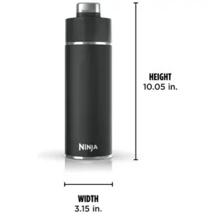 ectqctf4rbcc0b_8.jpg - Garrafa Térmica para Água 710mL em Aço Inoxidável, à Prova de Vazamentos e Aguenta Quente por Horas, Ninja DW2401BK, Preto