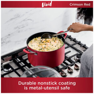 ectqddwdqtw80b_2.jpg - Panela Antiaderente 8 Litros com Tampa e Alças Frias ao Toque, Ninja C20480 Foodi, Vermelha