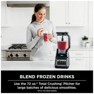 Liquidificador Profissional de 1,8L com 3 Funções Auto IQ, 110V 1200W, NINJA BN701, Cinza Escuro