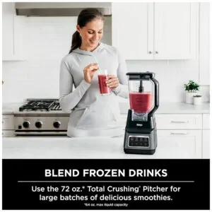 Liquidificador Profissional de 1,8L com 3 Funções Auto IQ, 110V 1200W, NINJA BN701, Cinza Escuro
