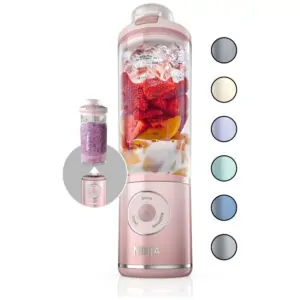 ectqh6c9y8bd0b_0.jpg - Liquidificador Portátil sem Fio 500mL com 3 Programas, À prova de Vazamento, 11V, Ninja Blast Max, BC251PK, Rosa