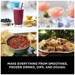 Liquidificador de Bancada 2 Litros com 4 Funções para Smoothies, Processamento, Massa, Bebidas, 1500W 110V, Ninja BL770, Preto