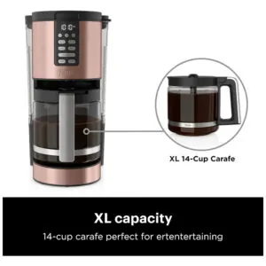 Cafeteira Programável até 14 Xicaras com 2 Programas, Ninja DCM201CP, 110V, Bronze