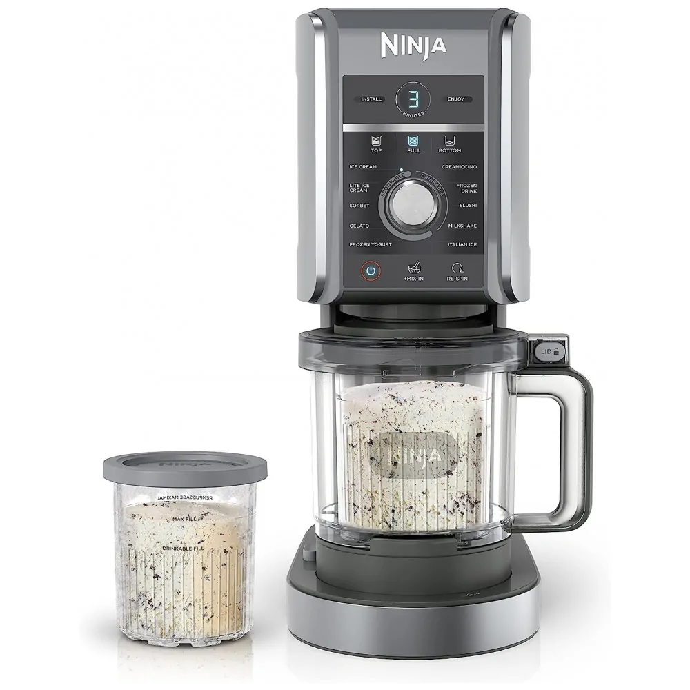 Sorveteira Automática com 11 Programas, 110v, NINJA NC501, Cinza