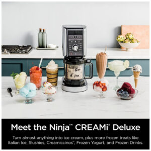 Sorveteira Automática com 11 Programas, 110v, NINJA NC501, Cinza