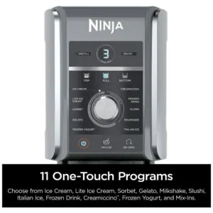 Sorveteira Automática com 11 Programas, 110v, NINJA NC501, Cinza