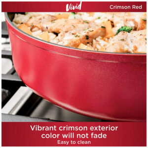 ectqrldfmtw80b_4.jpg - Frigideira Antiaderente com Alças Frias ao Toque, Ninja C20026 Foodi, Vermelha