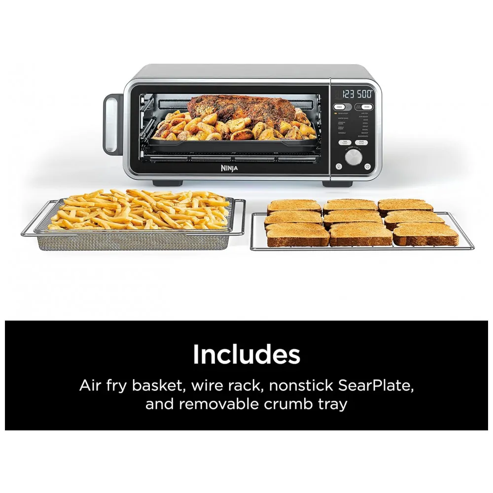 Forno Elétrico de Bancada com 13 Funções e Controle Digital, 1800W, 110v, NINJA SP301, Cinza