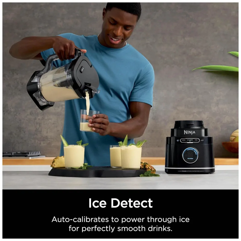 Liquidificador e Processador de Alimentos com Tecnologia BlendSense e Acessórios, 110V 1200W, Ninja TB401, Preto