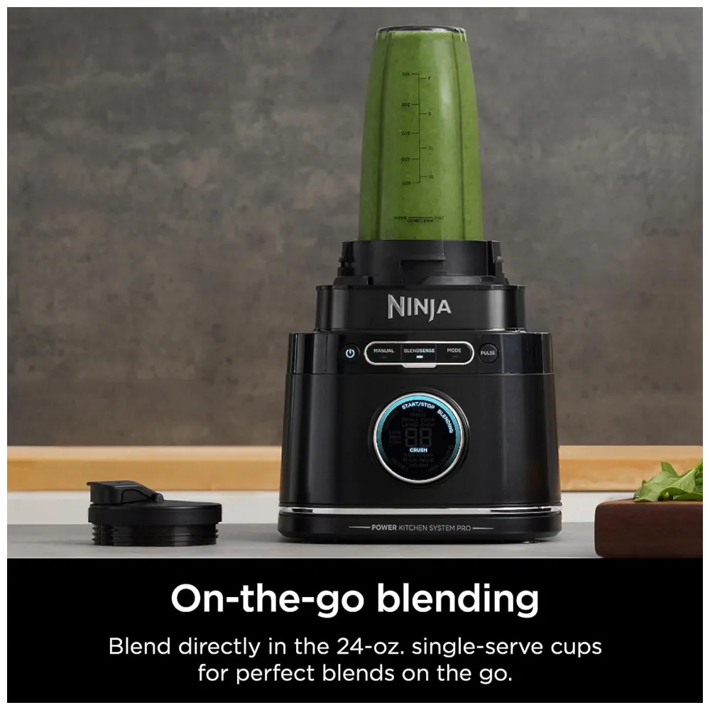 Liquidificador e Processador de Alimentos com Tecnologia BlendSense e Acessórios, 110V 1200W, Ninja TB401, Preto