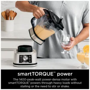 Liquidificador Ninja SS351 Sistema de Cozinha 3 em 1 SmartTorque 1400W Prata 120V