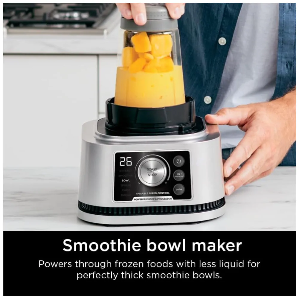 Liquidificador Ninja SS351 Sistema de Cozinha 3 em 1 SmartTorque 1400W Prata 120V