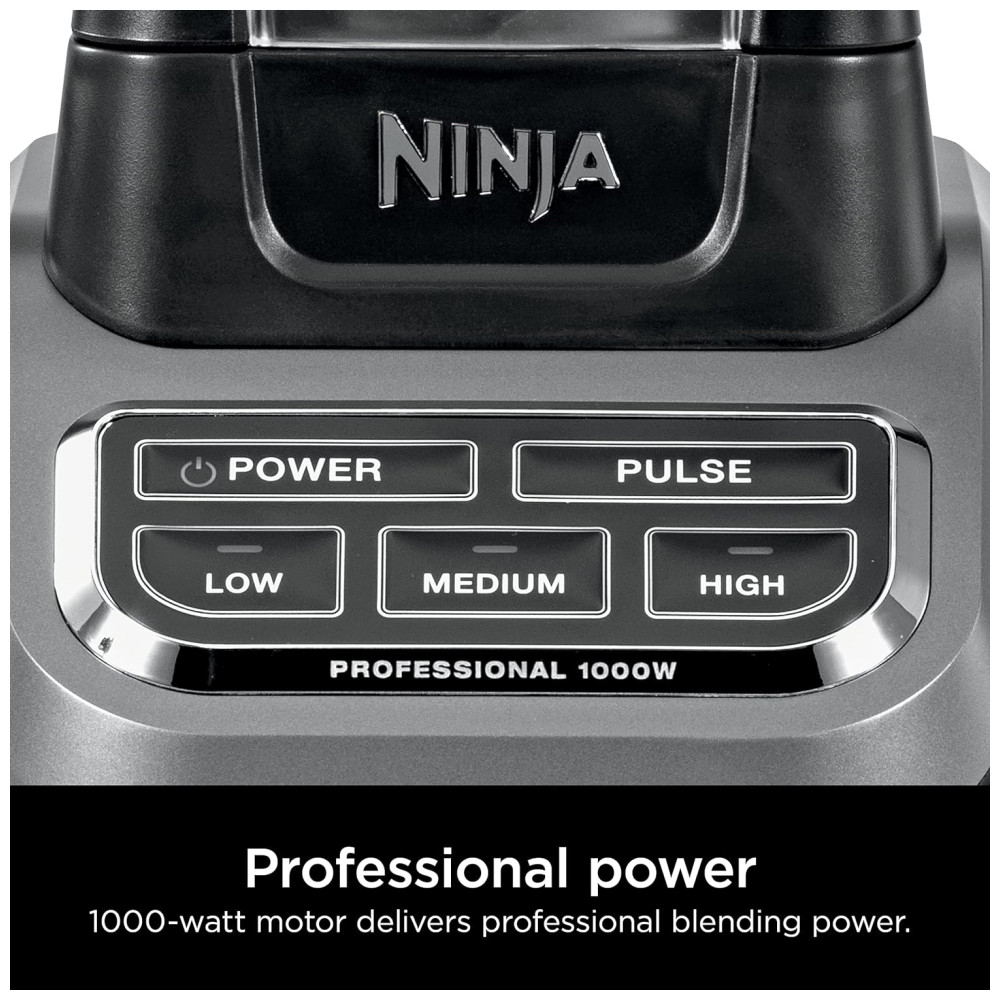 Liquidificador Profissional de 2L com Tecnologia de Trituração Total para Smoothies, 110V 1000W, Ninja BL610, Preto