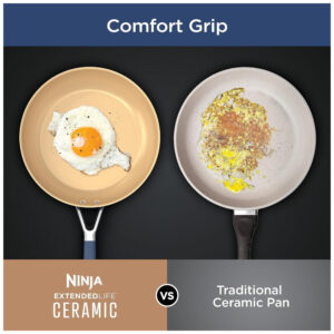 Conjunto de Panelas de Cerâmica com 11 Peças e Cabo Confortável, Ninja CW49011, Azul