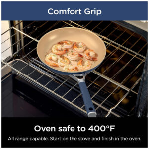 Conjunto de Panelas de Cerâmica com 11 Peças e Cabo Confortável, Ninja CW49011, Azul