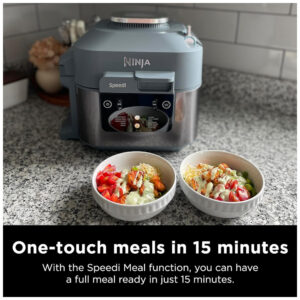 Speedi Fritadeira Elétrica AirFryer com 12 Funções e 6L de Capacidade 1650W, 110v, NINJA SF301, Cinza