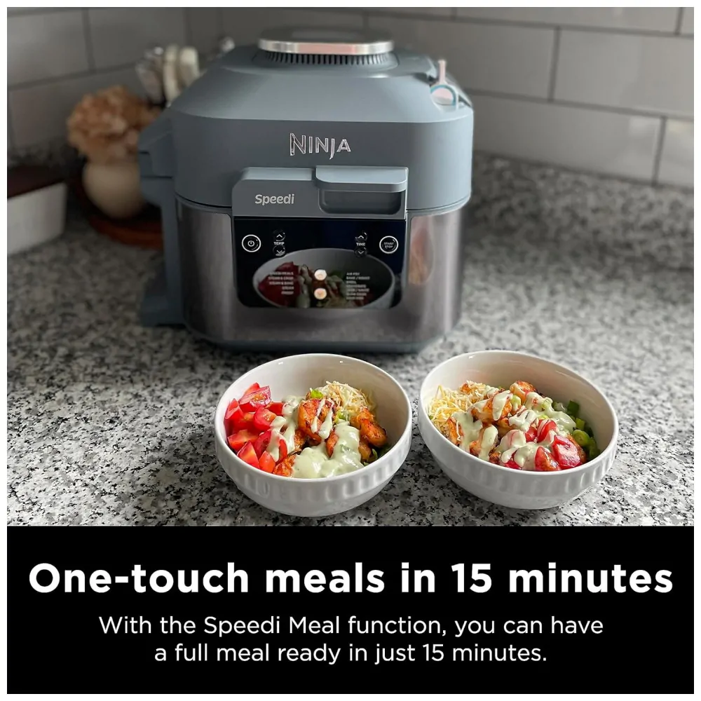 Speedi Fritadeira Elétrica AirFryer com 12 Funções e 6L de Capacidade 1650W, 110v, NINJA SF301, Cinza