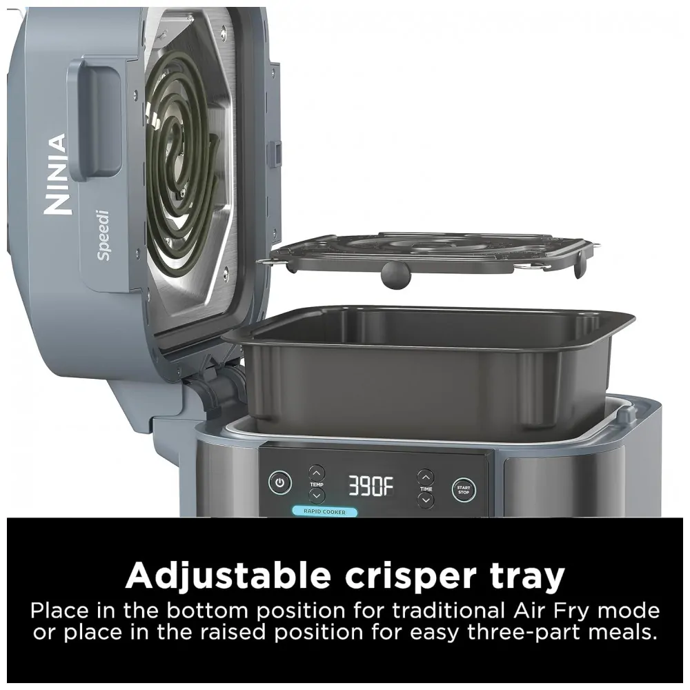 Speedi Fritadeira Elétrica AirFryer com 12 Funções e 6L de Capacidade 1650W, 110v, NINJA SF301, Cinza