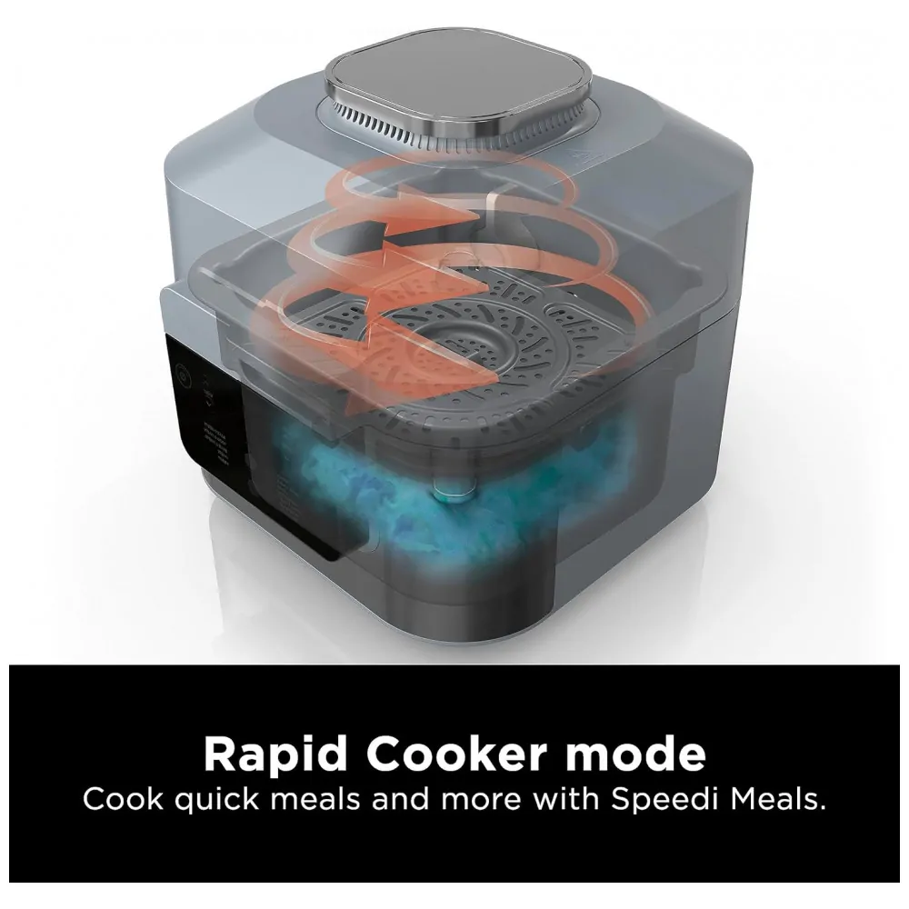 Speedi Fritadeira Elétrica AirFryer com 12 Funções e 6L de Capacidade 1650W, 110v, NINJA SF301, Cinza