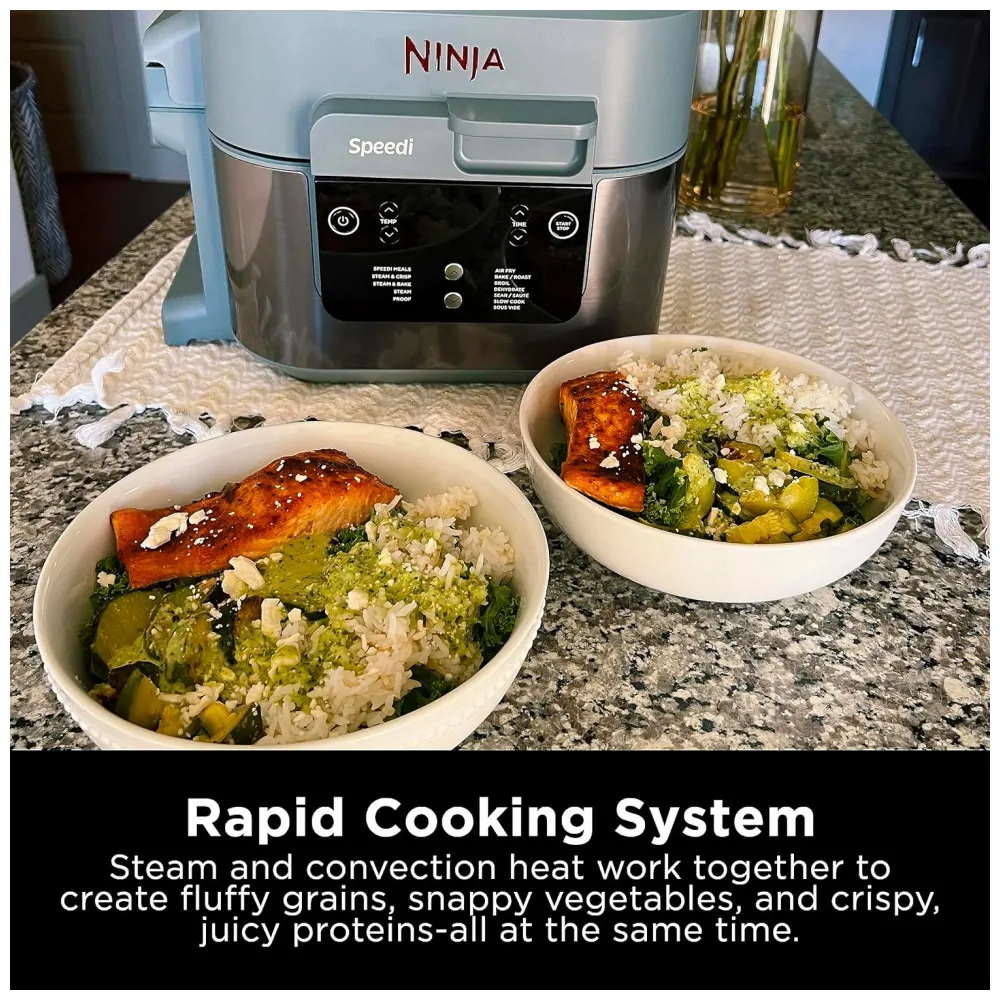 Speedi Fritadeira Elétrica AirFryer com 12 Funções e 6L de Capacidade 1650W, 110v, NINJA SF301, Cinza