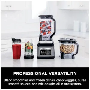 Liquidificador Profissional e Processador de Alimentos, 1100W, 110v, NINJA BN801, Cinza