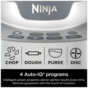 ectqsslgsbs90b_4.jpg - Processador de Alimentos 2,8L com 4 Funções 2 Lâminas e 2 Discos, 1200W, 110v, NINJA NF701, Cinza