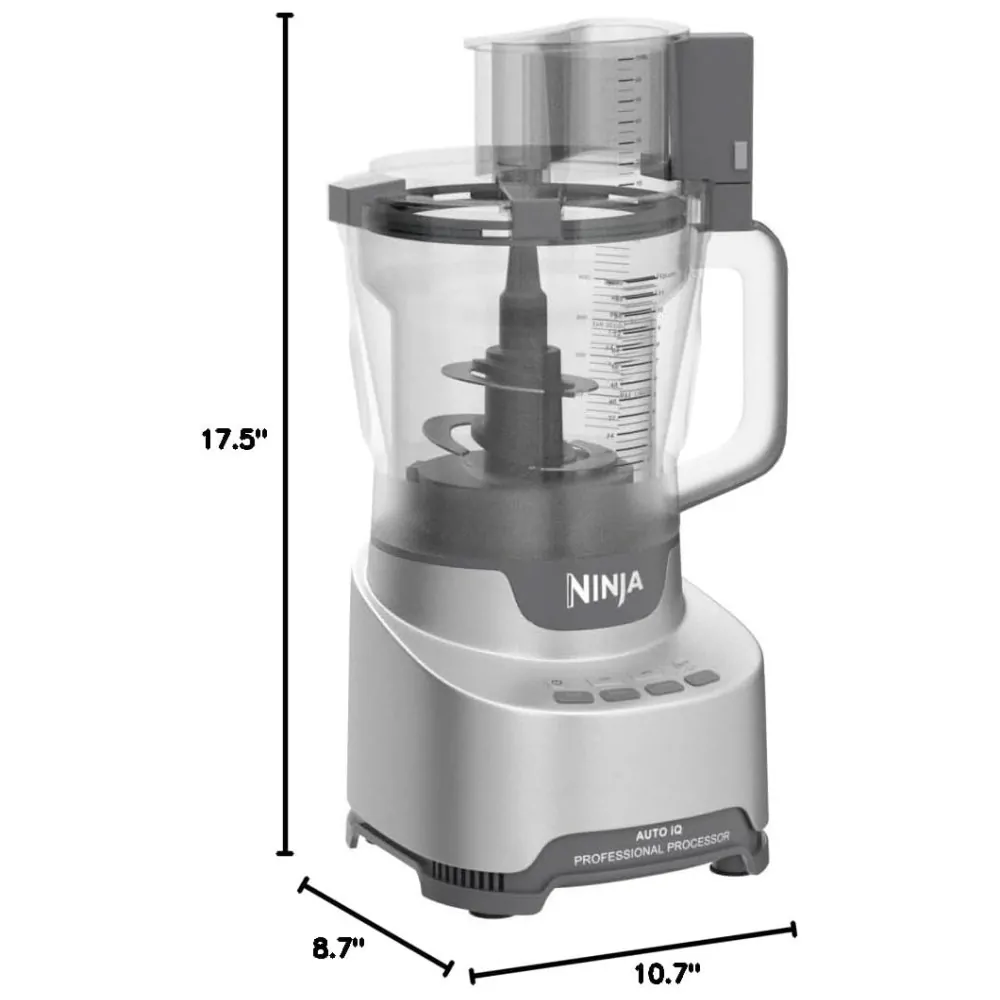 ectqsslgsbs90b_9.jpg - Processador de Alimentos 2,8L com 4 Funções 2 Lâminas e 2 Discos, 1200W, 110v, NINJA NF701, Cinza