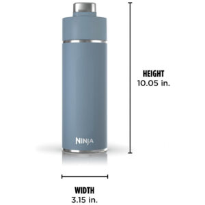 ectqtgtrtw8c0b_8.jpg - Garrafa Térmica para Água 710mL em Aço Inoxidável, à Prova de Vazamentos e Aguenta Quente por Horas, Ninja DW2401BL, Azul