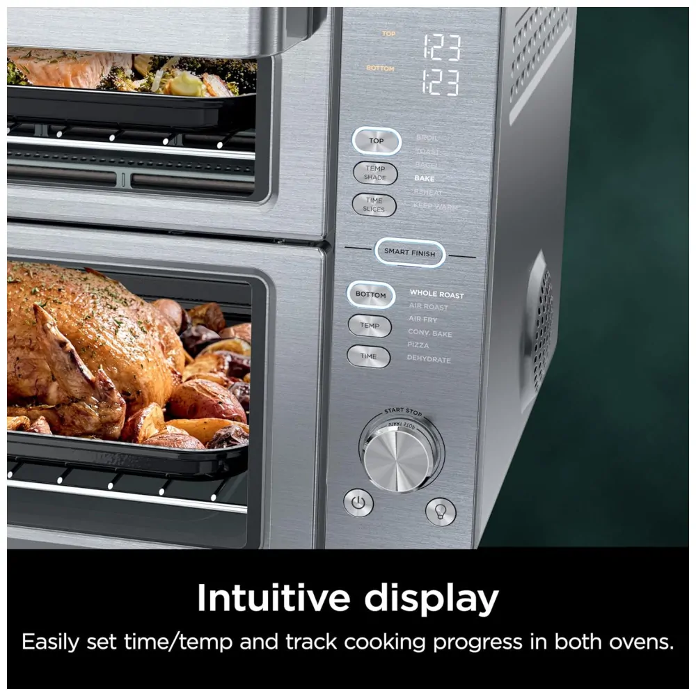ectqz92gf6bd0b_6.jpg - Forno Elétrico Air Fryer 12 em 1 com Porta Flexível e Tecnologia DualZone, 110V 1800W, Ninja DCT601 Double Stack XL, Prata