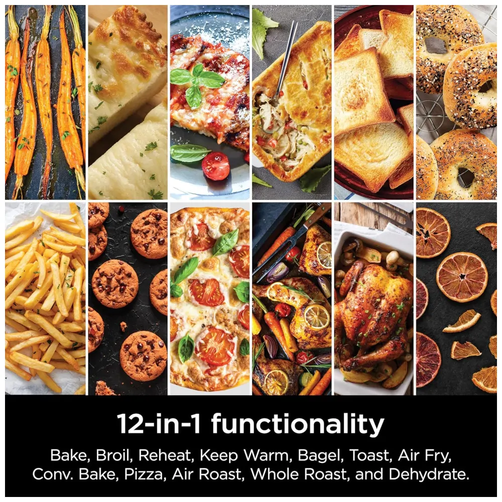 ectqz92gf6bd0b_8.jpg - Forno Elétrico Air Fryer 12 em 1 com Porta Flexível e Tecnologia DualZone, 110V 1800W, Ninja DCT601 Double Stack XL, Prata