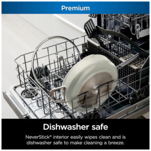 Frigideira Antiaderente 14 em 1 com Espátula e Tampa de Vidro, Ninja CW102WH, Branca Baunilha