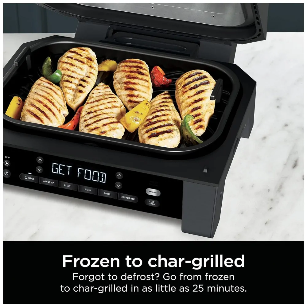 ectq7xwg5s3b0b_5.jpg - Grill Elétrico com Função AirFryer 6 em 1 e Controle Digital Inteligente, Ninja DG551, 110V 1760W, Prata