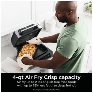 ectq7xwg5s3b0b_7.jpg - Grill Elétrico com Função AirFryer 6 em 1 e Controle Digital Inteligente, Ninja DG551, 110V 1760W, Prata