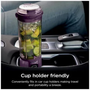 Liquidificador Portátil 530 mL para Vitaminas, Recarregável USB, 110V, Ninja BC151CR, Roxo