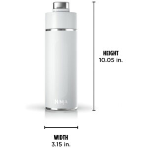 ectqcx4cxbcc0b_8.jpg - Garrafa Térmica para Água 710mL em Aço Inoxidável, à Prova de Vazamentos e Aguenta Quente por Horas, Ninja DW2401WH, Branco