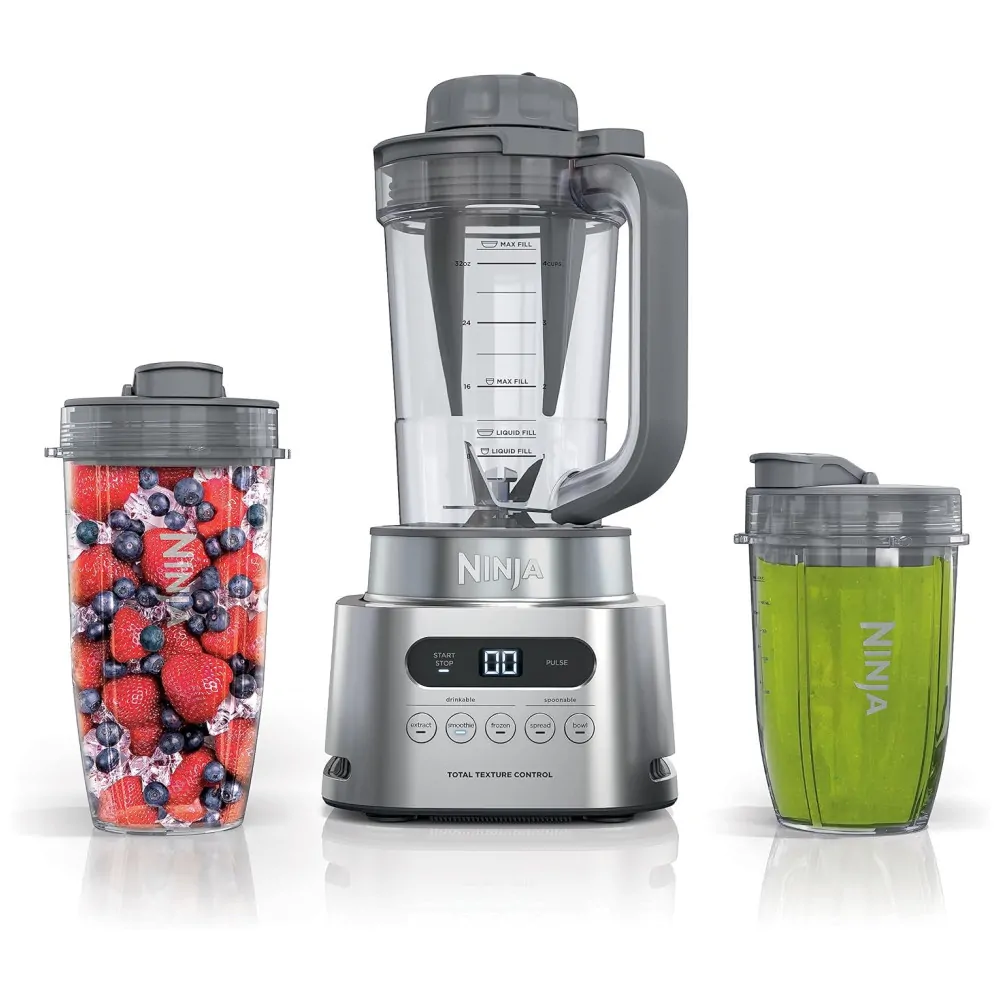 Liquidificador Ninja TWISTi SS151 Platina 1L Tamper Integrado 1600W 5 Programas 120V
