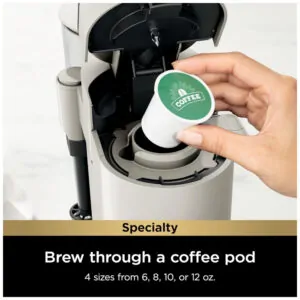 Cafeteira Ninja PB051ST 2 em 1 Cápsulas e Pó Espumador Pedra 1,65L 120V